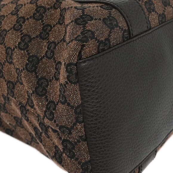 Gucci Brown Bamboo GG Handbag - Picture 5 of 10